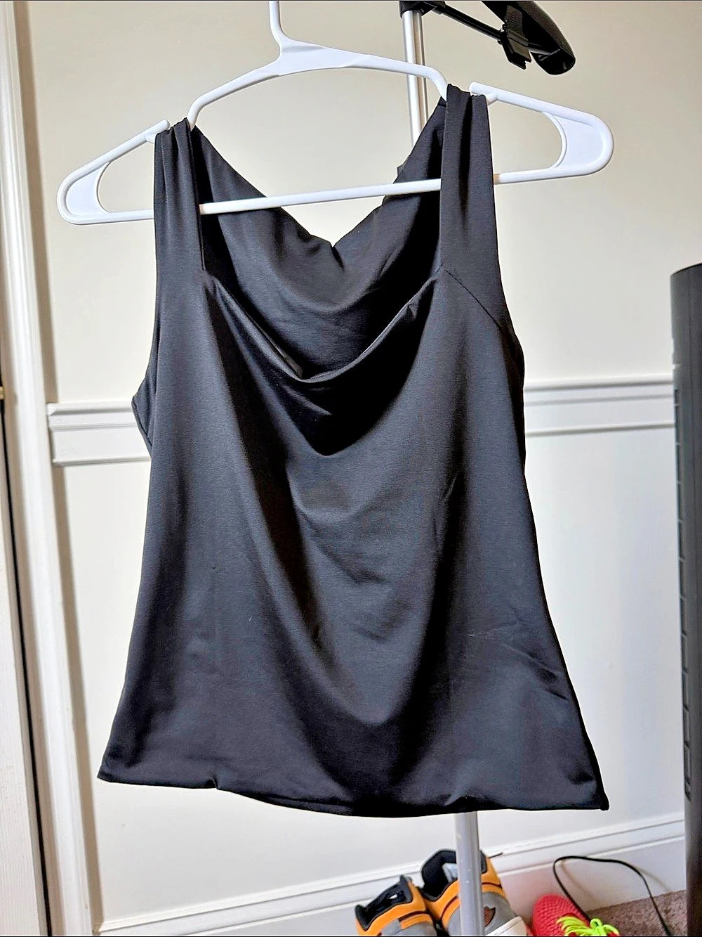Square Neck Tank Top Black Tank Top